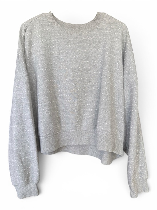 aerie Sweaters - aerie Light Gray Crewneck Sweatshirt, gray sweater, aerie long sleeve top